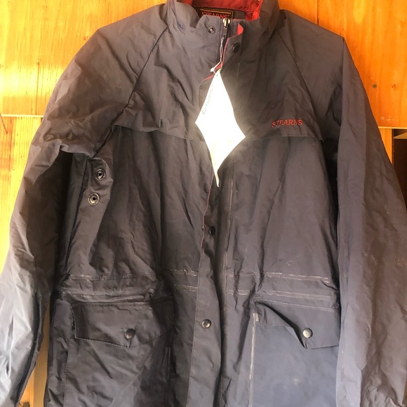 Stearns Dry Wear Men's Gray Full Zip Rain Jacket Size Large(New) - Picture 1 of 12